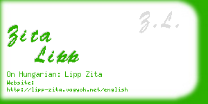 zita lipp business card